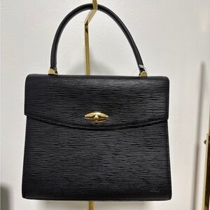 Louis Vuitton Black and Gold Satchel